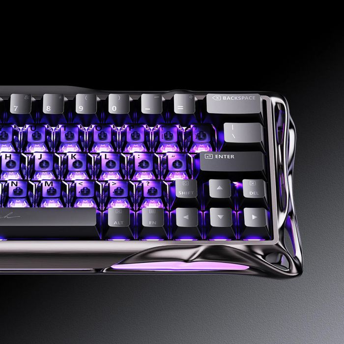Клавіатура магнітна GravaStar Mercury V60 Pro 60keys, GravaStar Blackcore, USB-A, 8k,RGB, GunMetal