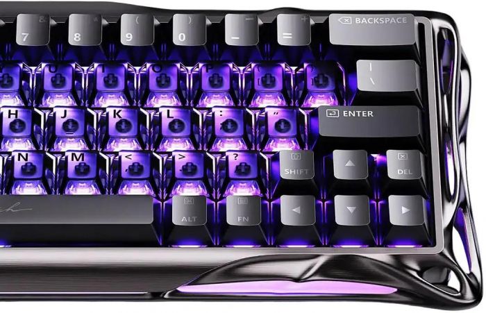 Клавіатура магнітна GravaStar Mercury V60 Pro 60keys, GravaStar Blackcore, USB-A, 8k,RGB, GunMetal