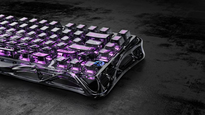 Клавіатура магнітна GravaStar Mercury V75 Lite 75keys, Blackcore, USB-A, Transparent Black