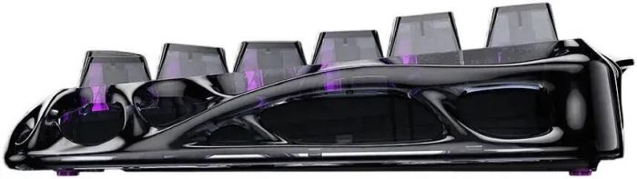 Клавіатура магнітна GravaStar Mercury V75 Lite 75keys, Blackcore, USB-A, Transparent Black
