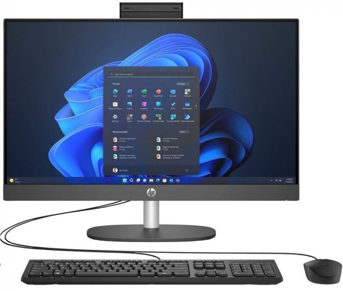 Комп'ютер персональний моноблок HP 240-G10 23.8" FHD IPS AG, Intel U5-125U, 8GB, F512GB, UMA, WiFi, кл+м, DOS, чорний