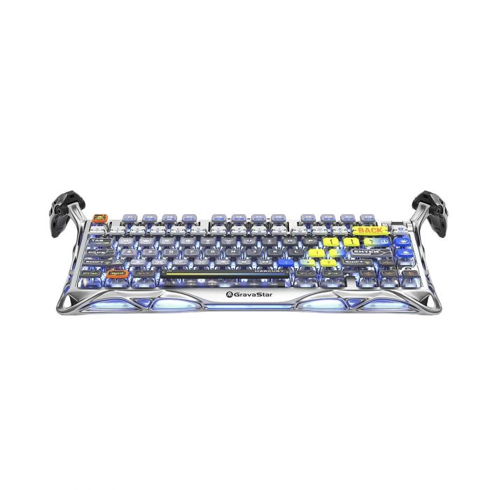 Клавіатура механічна GravaStar Mercury K1 Pro 80keys, GravaStar x Kailh Speedy Mint, BT/WL/USB, RGB, Interstellar Silver