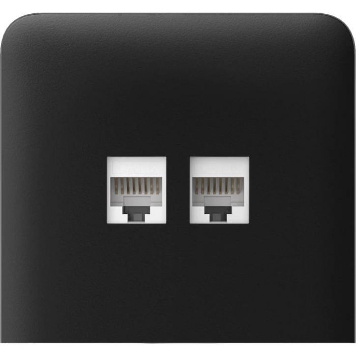 Бічна панель для вбудованої інтернет-розетки Ajax SideCover LAN Vertical чорна (126220.319.BL)