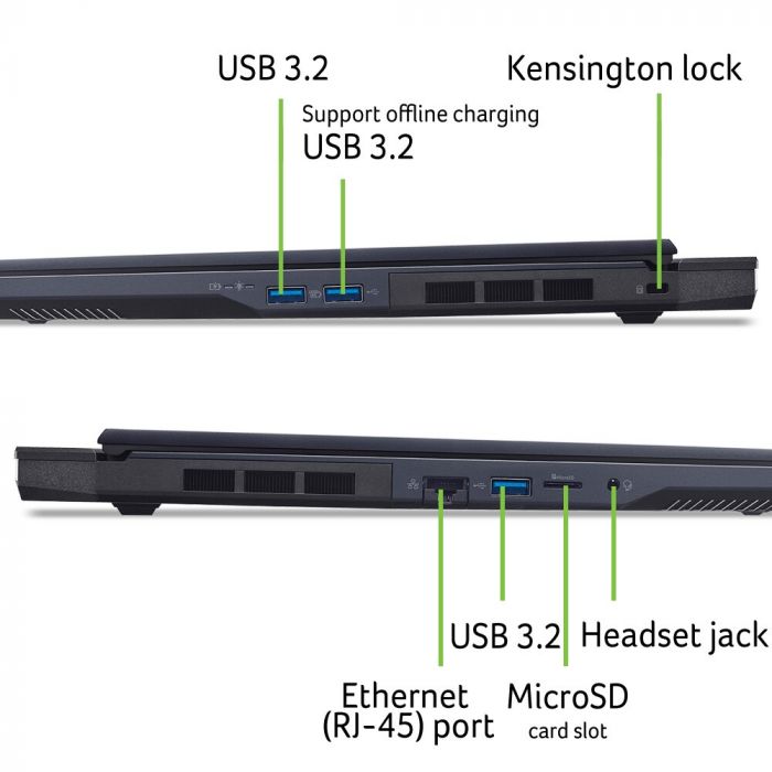 Ноутбук Acer Predator Helios Neo 16 PHN16-73 16" WQXGA IPS, Intel U9-275HX, 32GB, F1TB, NVD5060-8, Lin, чорний