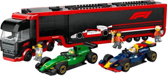 Конструктор LEGO City Вантажівка F1 з автомобілями RB20 та AMR24