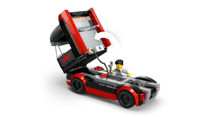 Конструктор LEGO City Вантажівка F1 з автомобілями RB20 та AMR24