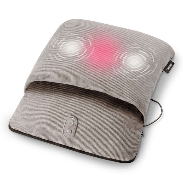 Грілка-масажер Beurer для тіла, від мережі, вібромасаж і тепло, сірий