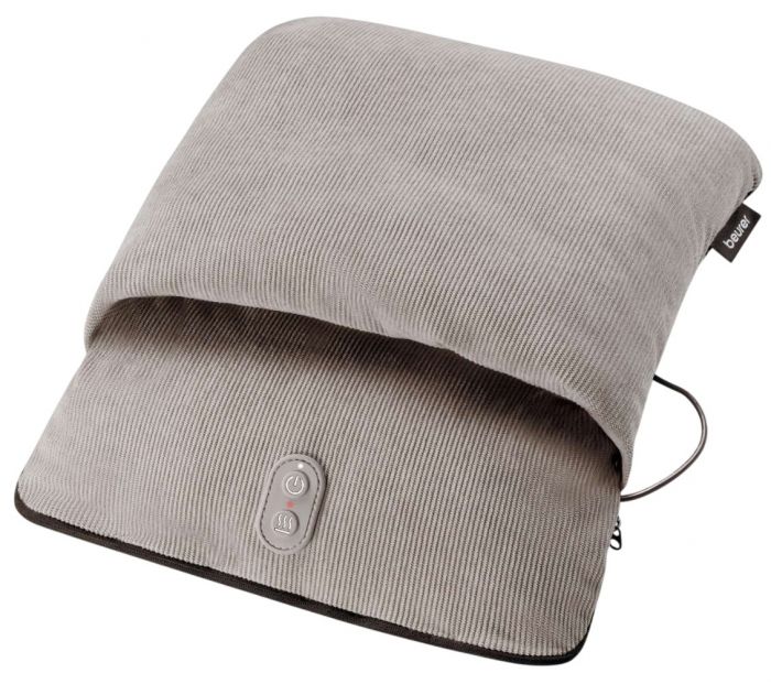 Грілка-масажер Beurer для тіла, від мережі, вібромасаж і тепло, сірий