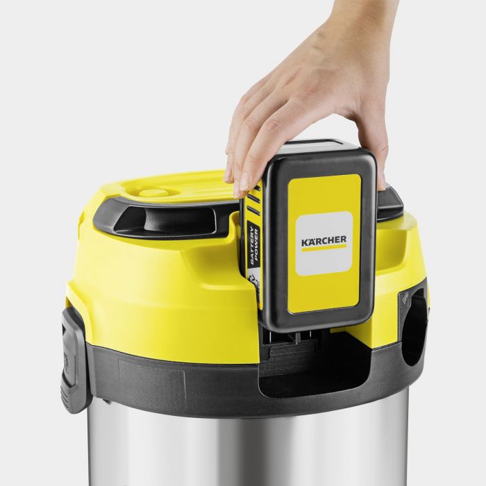Пилосос професійний акумуляторний  Karcher WD 3-18 S V-17/20 18В 110мБар контейнер 17л без АКБ та ЗП