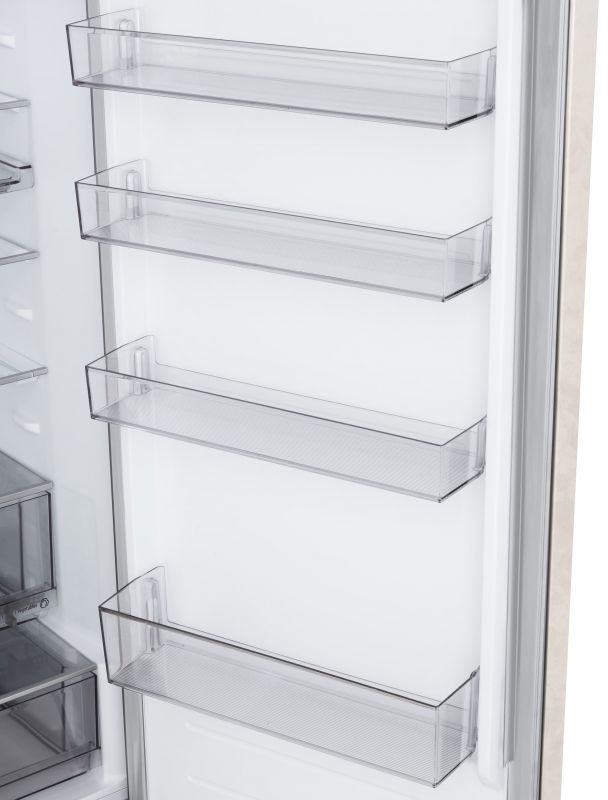 Холодильник LG з нижн. мороз., 203x60х68, холод.відд.-262л, мороз.відд.-113л, 2дв., E, NF, інв., диспл зовн., Fresh Сonverter, Metal Fresh, бежевий