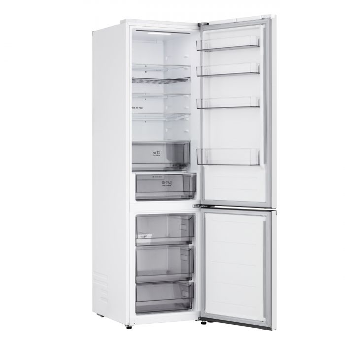 Холодильник LG з нижн. мороз., 203x60х68, холод.відд.-262л, мороз.відд.-113л, 2дв., E, NF, інв., диспл зовн., Fresh Сonverter, білий