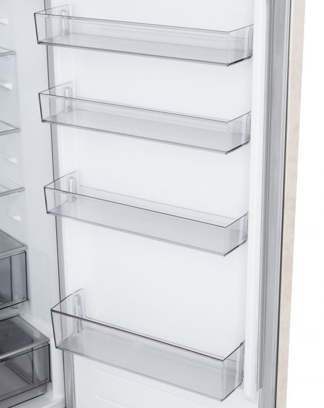 Холодильник LG з нижн. мороз., 203x60х68, холод.відд.-262л, мороз.відд.-113л, 2дв., E, NF, інв., диспл зовн., зона св-ті, бежевий