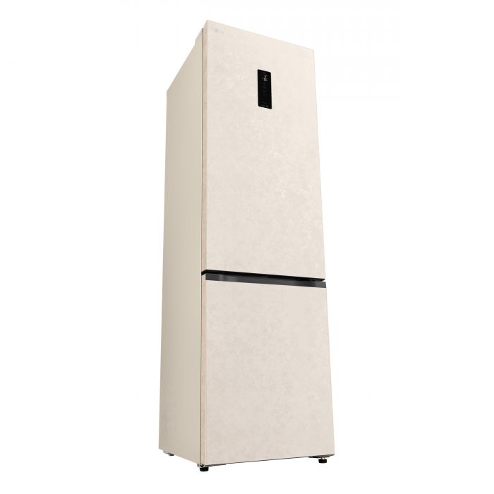 Холодильник LG з нижн. мороз., 203x60х68, холод.відд.-262л, мороз.відд.-113л, 2дв., E, NF, інв., диспл зовн., зона св-ті, бежевий