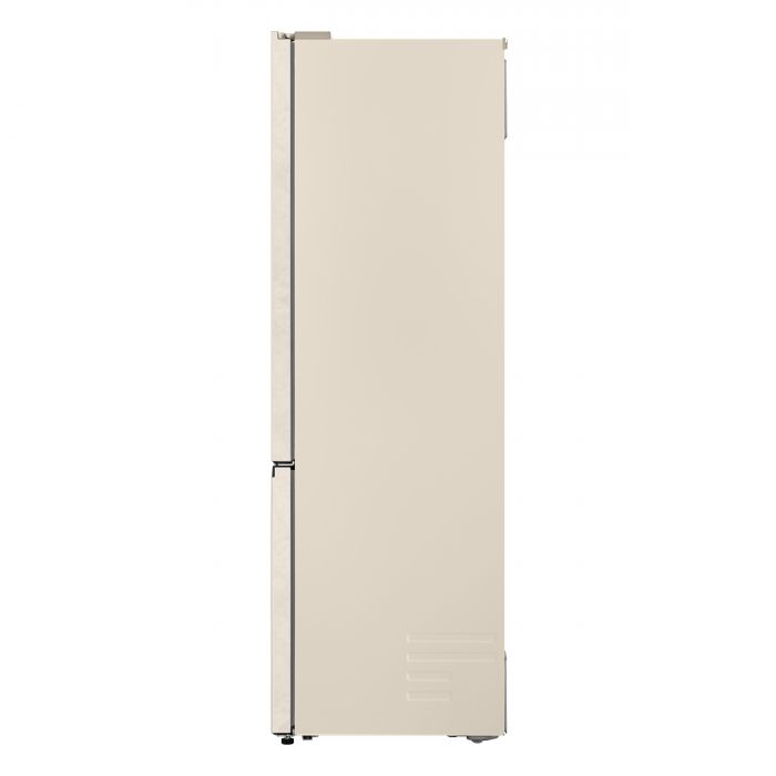 Холодильник LG з нижн. мороз., 203x60х68, холод.відд.-262л, мороз.відд.-113л, 2дв., E, NF, інв., диспл зовн., зона св-ті, бежевий