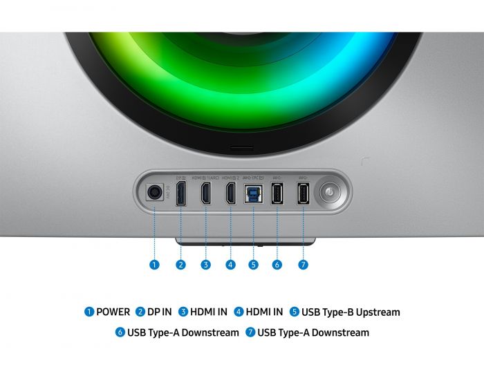 Монітор Samsung 34" Odyssey OLED G85S HDMI, DP, USB, Bluetooth, MM, OLED, 3440x1440, 0.3ms, HAS, FreeSync Premium Pro, CURVED