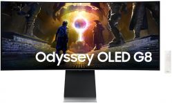 Монітор Samsung 34" Odyssey OLED G85S HDMI, DP, USB, Bluetooth, MM, OLED, 3440x1440, 0.3ms, HAS, FreeSync Premium Pro, CURVED