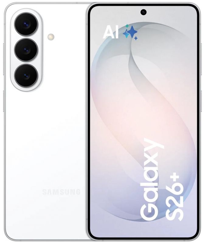 Смартфон Samsung Galaxy S26+ 5G (S947) 6.7' 12/256ГБ, 2SIM, 4900мА•год, білий