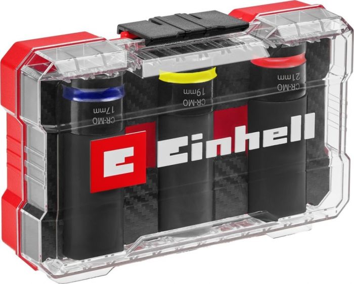 Набір ударних торцевих головок Einhell 80мм 1/2" 3шт кейс 0.78кг