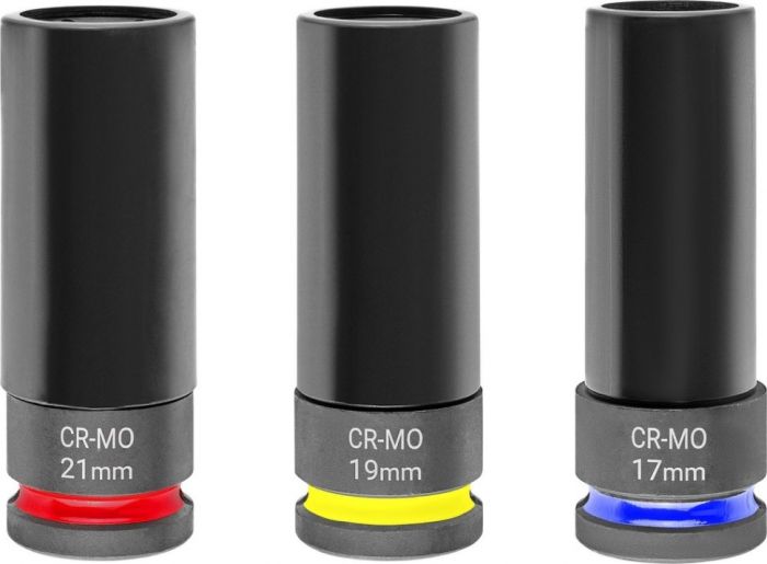 Набір ударних торцевих головок Einhell 80мм 1/2" 3шт кейс 0.78кг