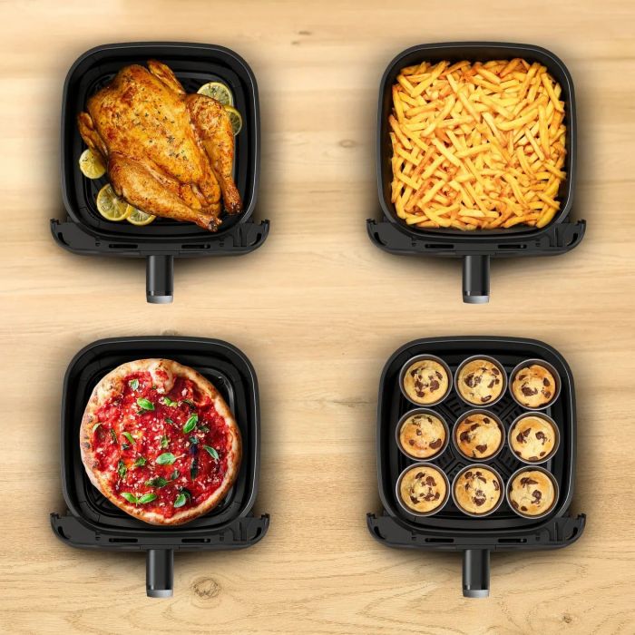 Мультипіч Tefal Easy Fry Mega Compact, 1700Вт, чаша-7.5л, сенсорне керув., 8 програм, пластик, чорний