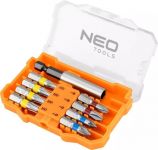 Біти Neo Tools, 1/4", бітотримач, PH,PZ,TH, 25мм, сталь S2, кейс, 8шт