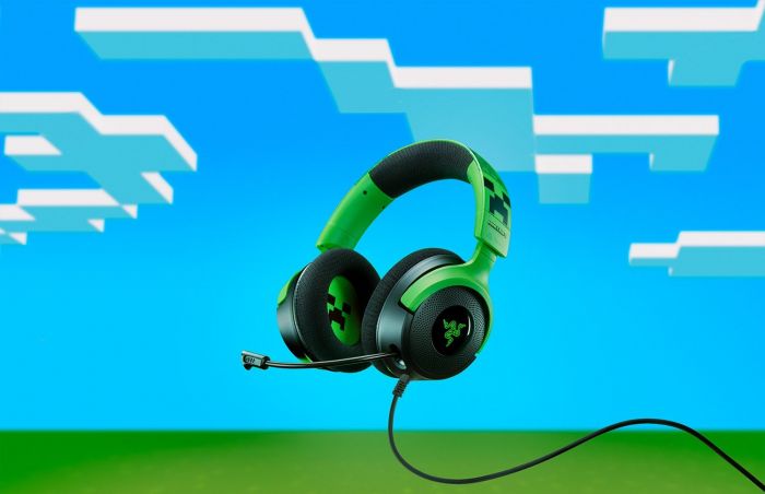 Гарнітура Razer Kraken V4 X, 7.1, USB-A, 1.8м, RGB, Minecraft Ed.