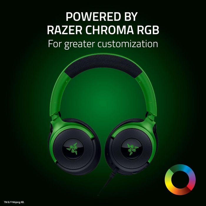 Гарнітура Razer Kraken V4 X, 7.1, USB-A, 1.8м, RGB, Minecraft Ed.