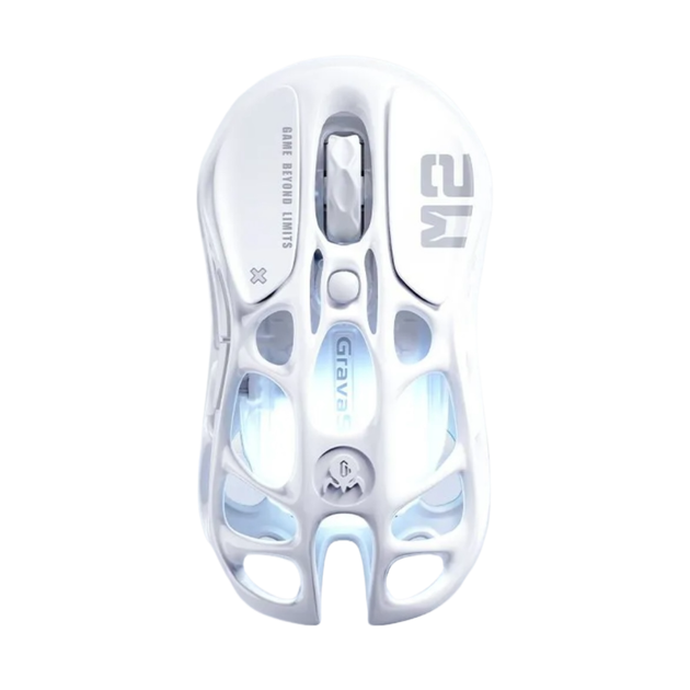 Миша GravaStar Mercury M2, BT/WL/USB-A, RGB, Opaline White
