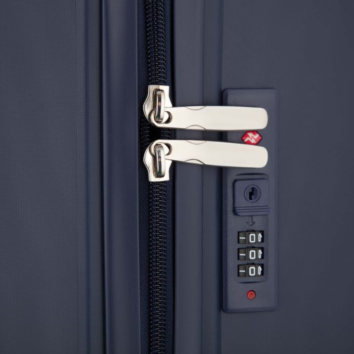 Набір валіз 2E, M7979, поліпропілен, (L+M+S), блискавка anti theft, 4 колеса, кодовий замок, темно-синій