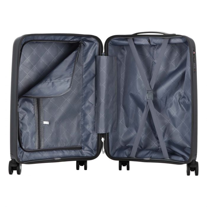 Набір валіз 2E, M7979, поліпропілен, (L+M+S), блискавка anti theft, 4 колеса, кодовий замок, темно-сірий