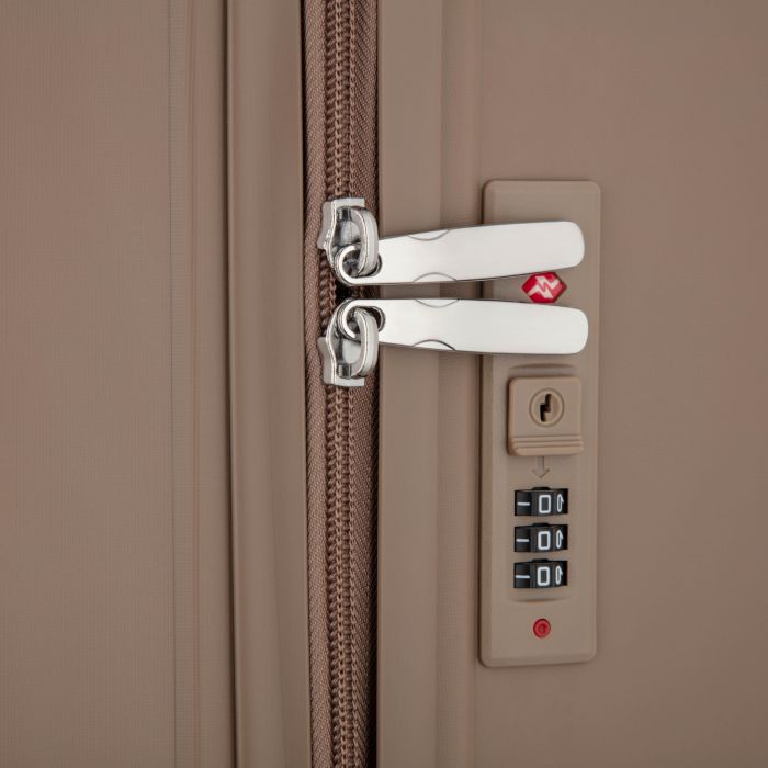 Набір валіз 2E, M7979, поліпропілен, (L+M+S), блискавка anti theft, 4 колеса, кодовий замок, хакі