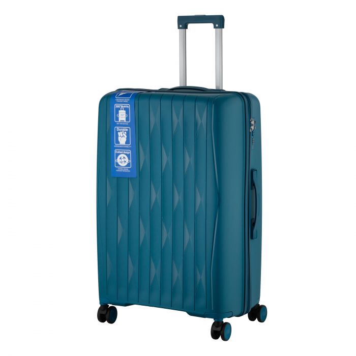 Набір валіз 2E, M7979, поліпропілен, (L+M+S), блискавка anti theft, 4 колеса, кодовий замок, блакитний