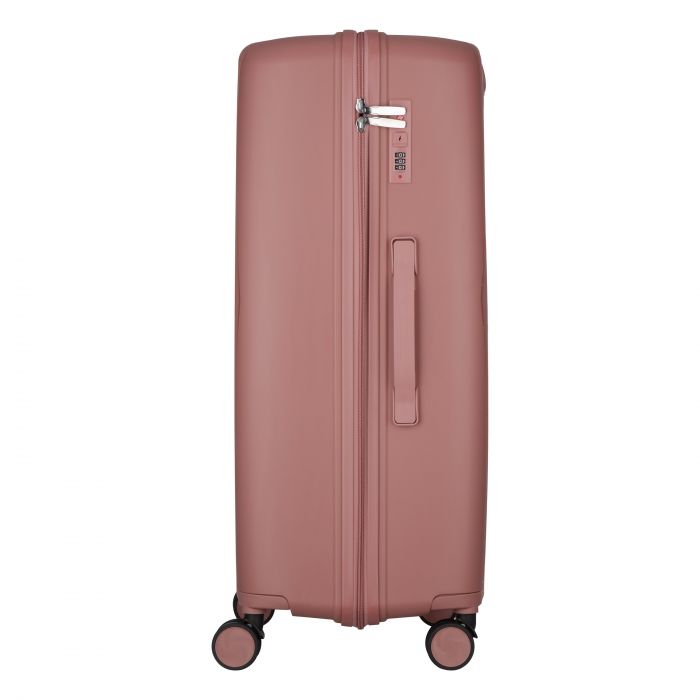 Набір валіз 2E, M7979, поліпропілен, (L+M+S), блискавка anti theft, 4 колеса, кодовий замок, рожево-золотий