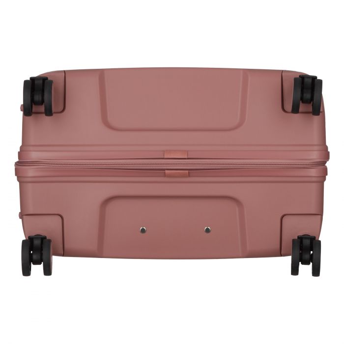 Набір валіз 2E, M7979, поліпропілен, (L+M+S), блискавка anti theft, 4 колеса, кодовий замок, рожево-золотий