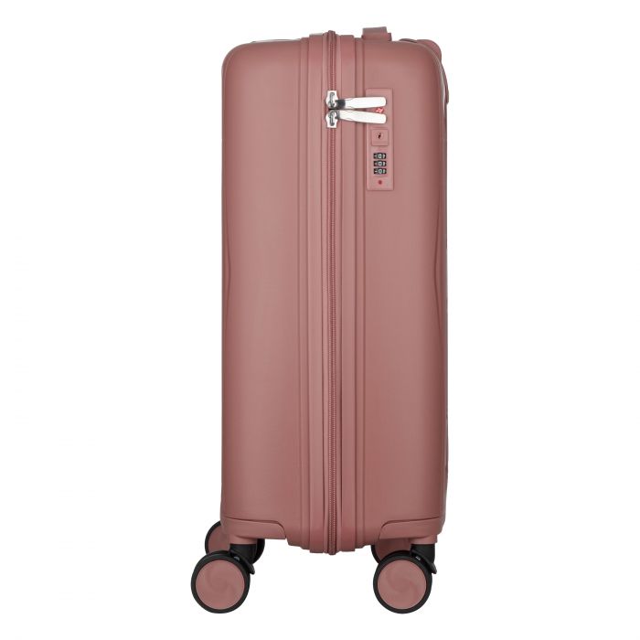Набір валіз 2E, M7979, поліпропілен, (L+M+S), блискавка anti theft, 4 колеса, кодовий замок, рожево-золотий
