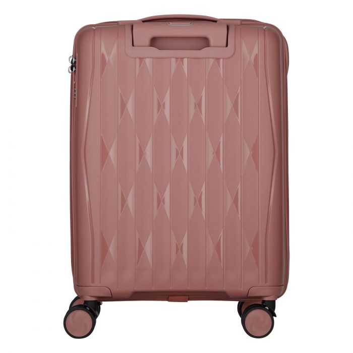 Набір валіз 2E, M7979, поліпропілен, (L+M+S), блискавка anti theft, 4 колеса, кодовий замок, рожево-золотий