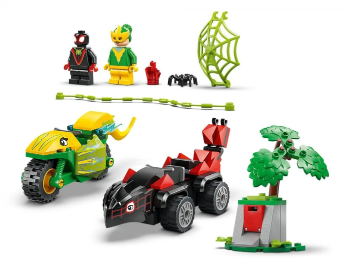 Конструктор LEGO Spidey Перегони на електромобілях з динозаврами