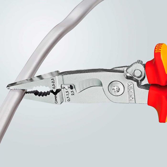 Кліщі багатофункціональні KNIPEX, діелектричні, для робіт під напругою 10000В, 200мм