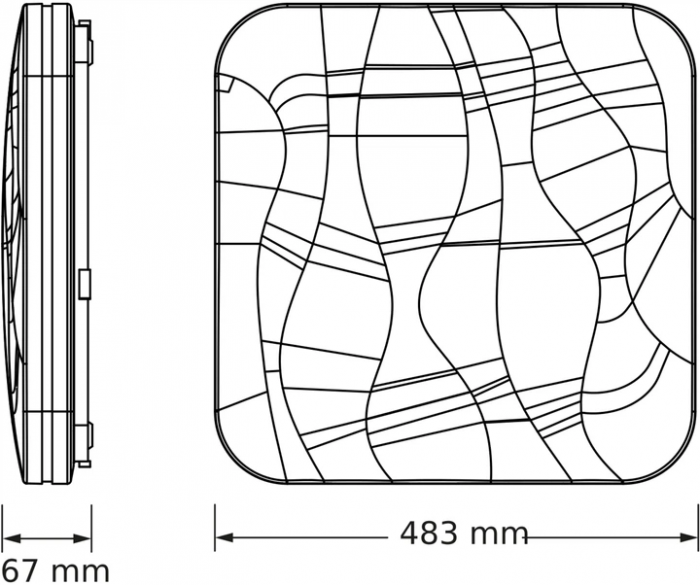 Світильник накладний OSRAM CEILING PAVO 480мм  Square 72Вт 4000K