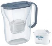 Фільтр-глечик Brita Style Essential MXPro 2.4л (1.4л очищеної води) з картриджем сіро-блакитний