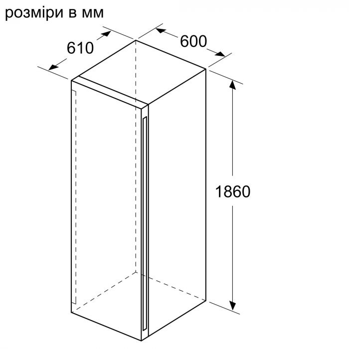 Холодильник Siemens для вина, 186x60x61, об'єм-370л, зон - 2, пляшок -199, ST, диспл, чорний