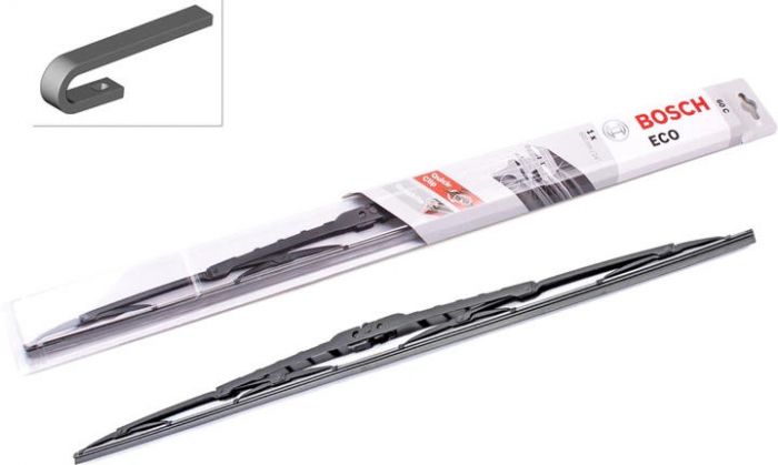 Склоочисник BOSCH Eco каркасний 600мм під гачок (3 397 004 673)