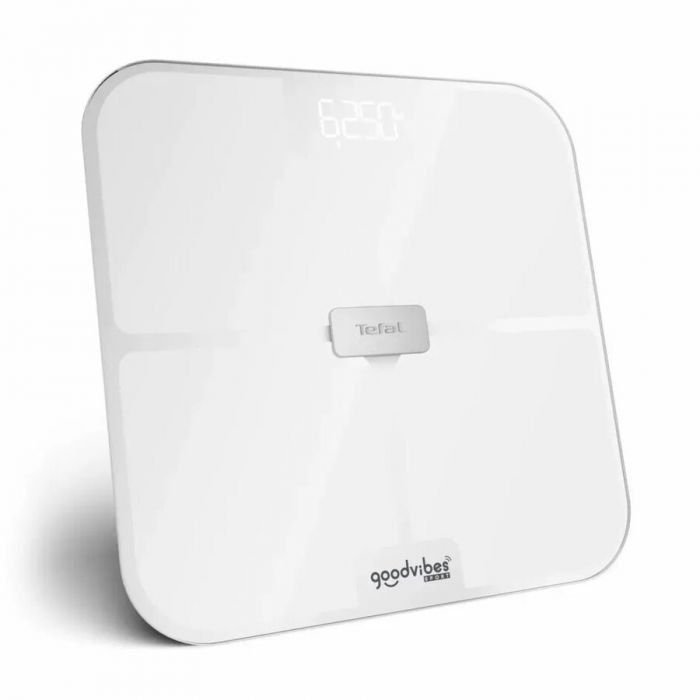 Ваги Tefal підлогові Goodvibes Sport, 200кг, Bluetooth, AAAx4 в комплекті, скло, білий
