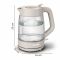 Електрочайник Tefal Morning Glass Kettle, 1.7л, скло, з підсвіткою, бежевий