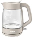 Електрочайник Tefal Morning Glass Kettle, 1.7л, скло, з підсвіткою, бежевий