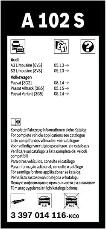 Склоочисник BOSCH Aerotwin безкаркасний комплект 650/475мм (3 397 014 116)