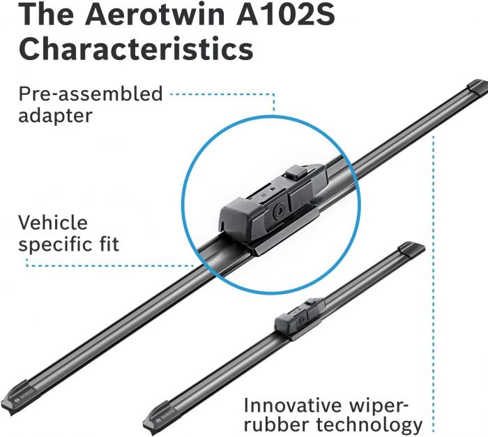 Склоочисник BOSCH Aerotwin безкаркасний комплект 650/475мм (3 397 014 116)