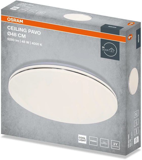 Світильник накладний OSRAM CEILING PAVO 480мм   Round 48Вт 4000K