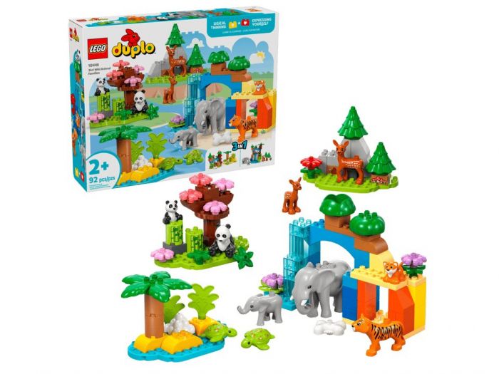 Конструктор LEGO DUPLO Town Сімейства диких тварин 3-в-1