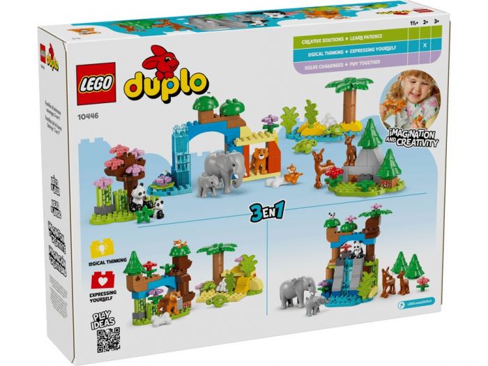 Конструктор LEGO DUPLO Town Сімейства диких тварин 3-в-1